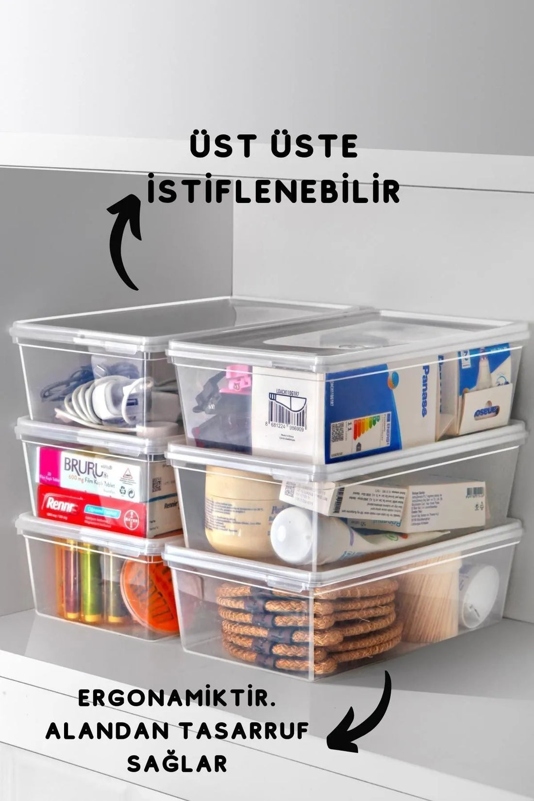 20'li Set Kendinden Kapaklı Derin Dondurucuya Uygun Saklama Kabı 1 Lt. ve 2 Lt.